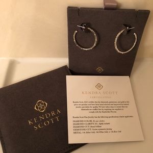 Kendra Scott Cybil 14k White Gold Hoop Earrings